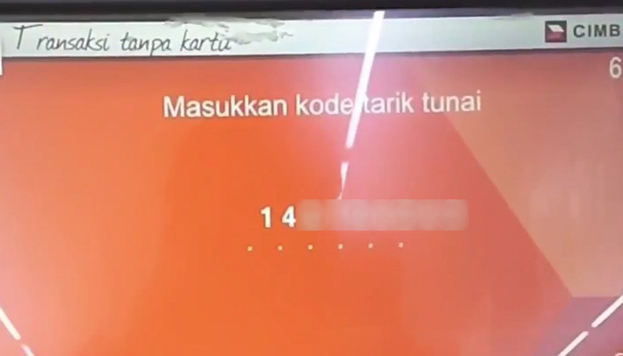 atm cimb niaga masukan kode tarik tunai token i.saku