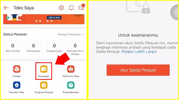 atur saldo penjual shopee