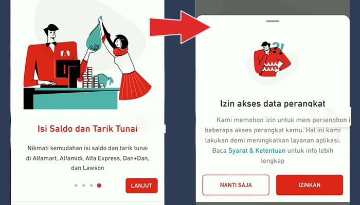 doku daftar lanjut - izind akses data perangkat