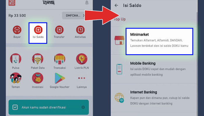 doku isi saldo - minimarket