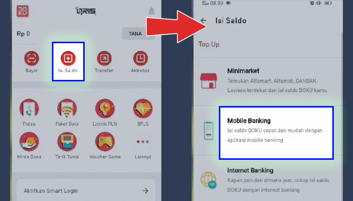 doku isi saldo - mobile banking