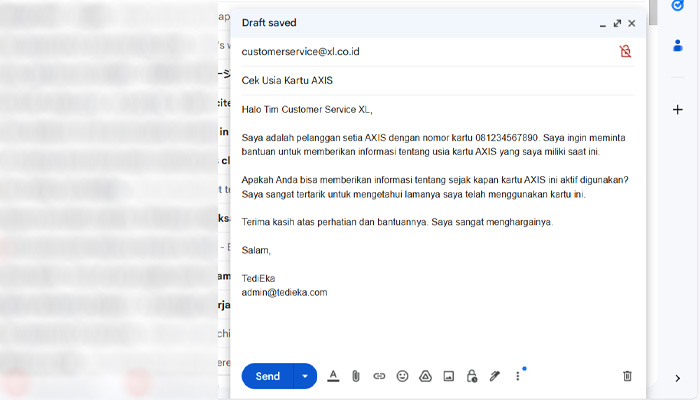 gmail customerservice@xl.co.id cek umur kartu axis