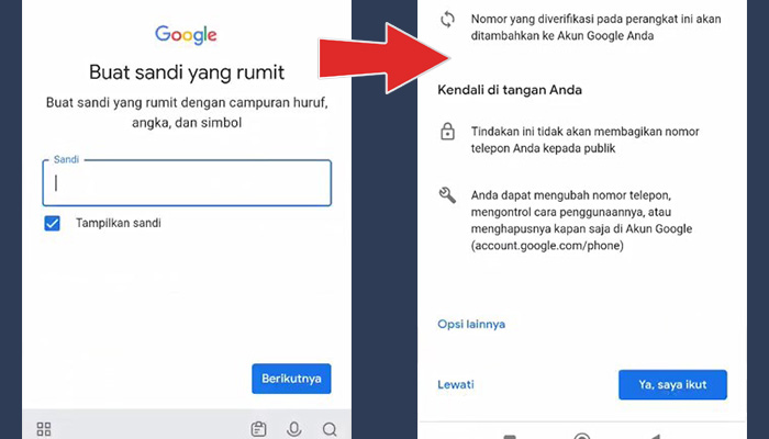 google buat password sandi yang rumit - nomor hp lewati