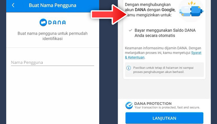 google play store buat nama pengguna dana - hubungkan dana dan play store