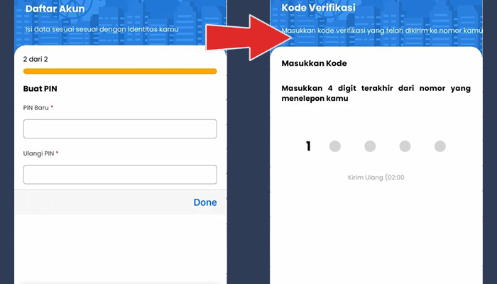 i.saku daftar akun buat pin - kode otp
