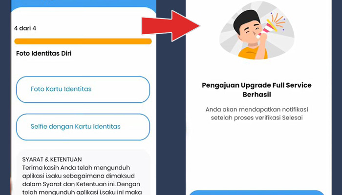 i.saku foto identitas diri - pengajuan upgrade selesai