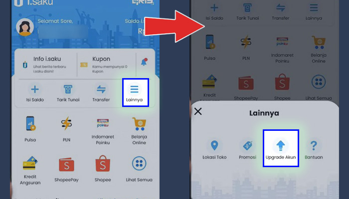i.saku lainnya - upgrade akun