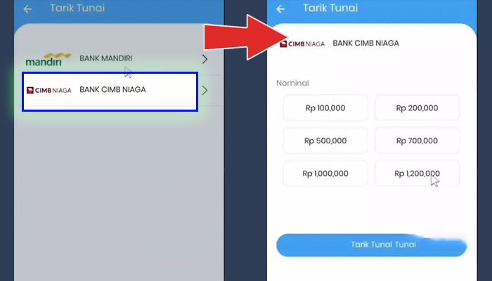 i.saku tarik tunai slope cimb niaga - nominal