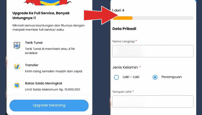 i.saku upgrade sekarang - information pribadi