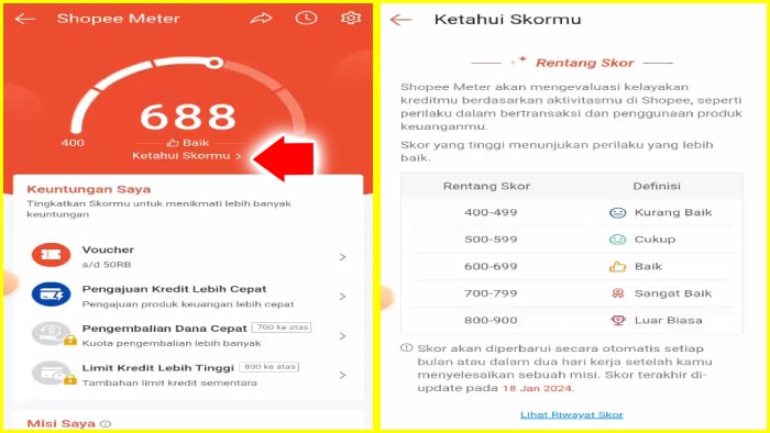 ketahui skor shopee meter