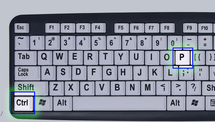 keyboard ctrl p