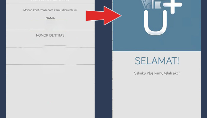 sakuku upgrade konfirmasi data - upgrade berhasil