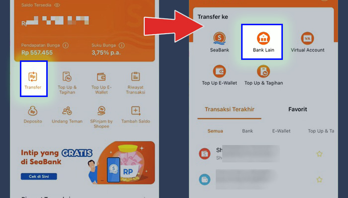 seabank transfer - bank lain