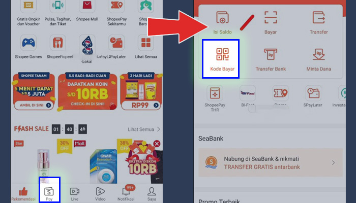 shopee pay - shopeepay later kode bayar