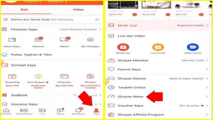 tap menu saya tap menu shopee meter