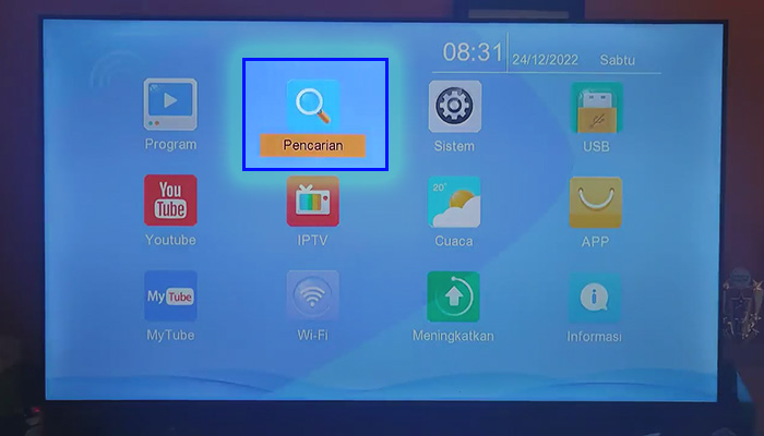 tv set top box pencarian