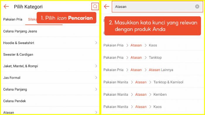 Gunakan Kotak Pencarian Shopee Buat Nyari Kategori