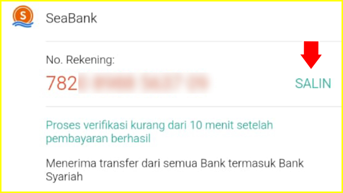 Kode VA SeaBank Shopee