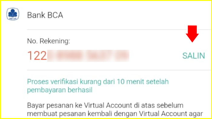 Kode VA Shopee Bank BCA