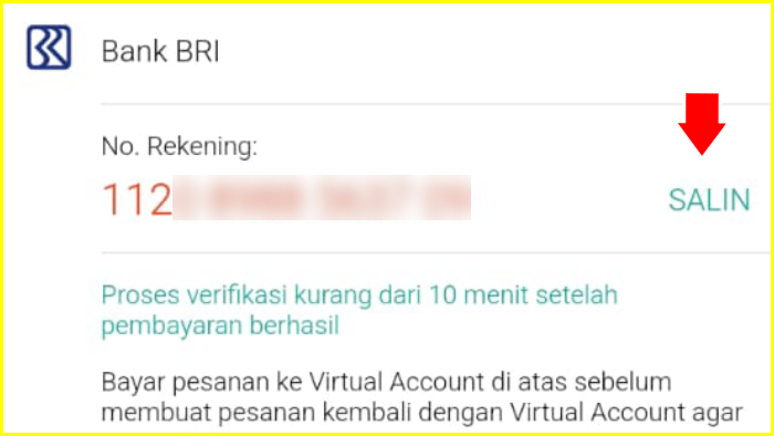 Kode VA Shopee Bank BRI