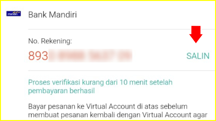 Kode VA Shopee Bank Mandiri