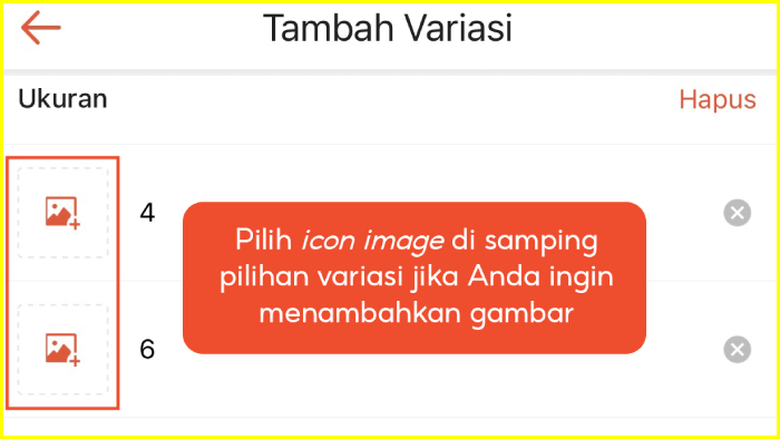 Menambah Foto ke Variasi Shopee-mu