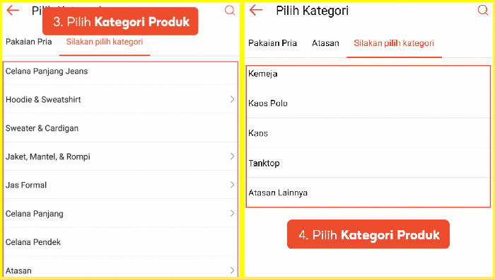 Pilih Kategori yang Relevan dengan Produkmu