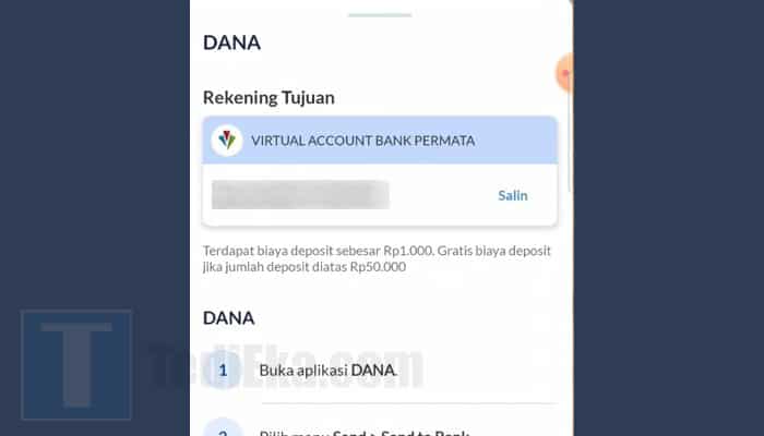 ajaib deposit nomor virtual account permata