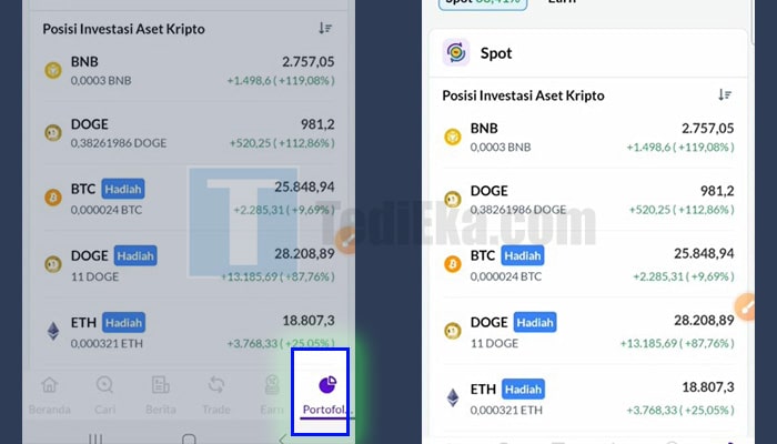 ajaib portofolio - beli kripto crypto