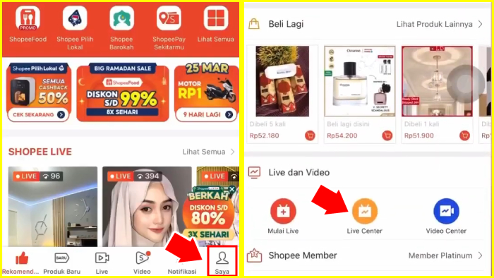 bagaimana cara live di shopee