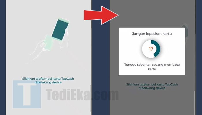 bni tapcash tempelkan kartu - scanning