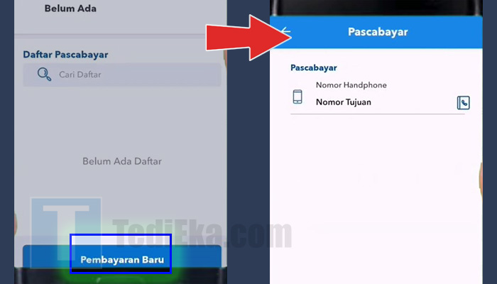 brimo pembayaran baru - pascabayar nomor handphone