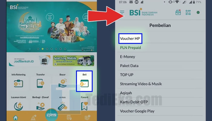 bsi mobile beli - voucher hp