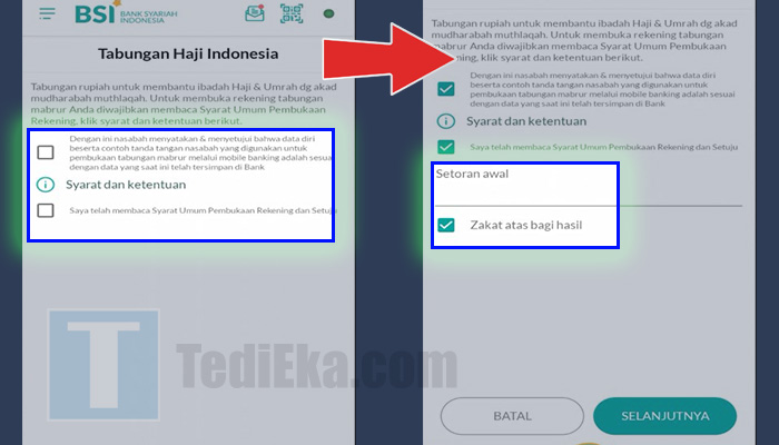 bsi mobile syarat dan ketentuan - setoran awal