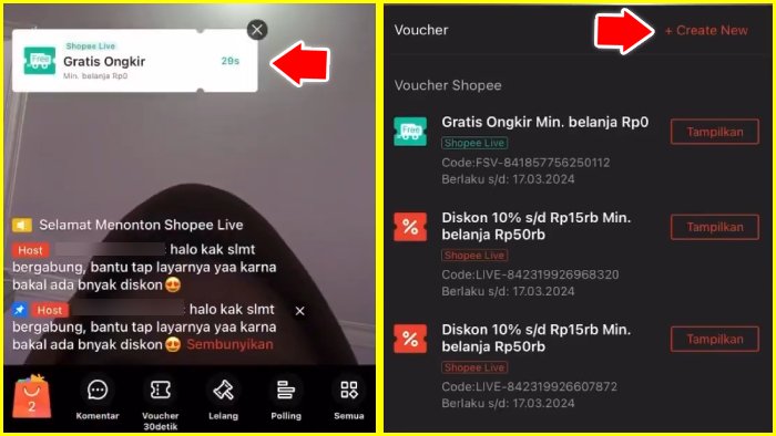 cara buat voucher sendiri untuk shopee live