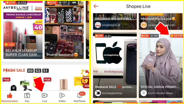 cara dapat koin shopee dari live shopee