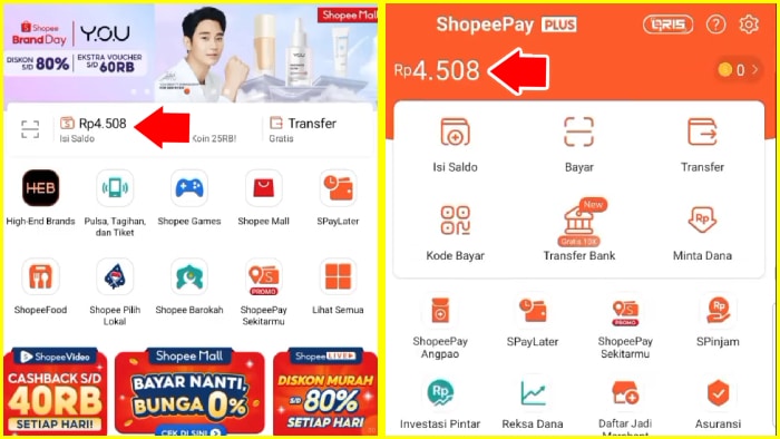 cek saldo awal shopee sebelum top up dari dana