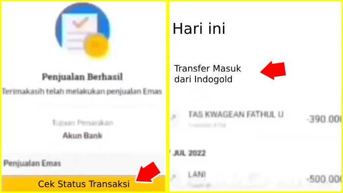 cek status transaksi cek transfer masuk ke rekening