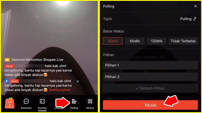 fitur poling live shopee