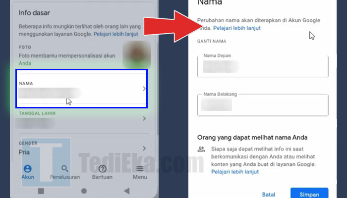 google meet akun google nama - ganti nama