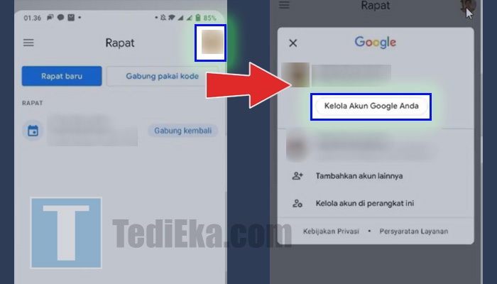 google meet foto profile - kelola akun google anda