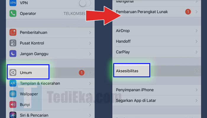 iphone pengaturan umum - aksesibilitas