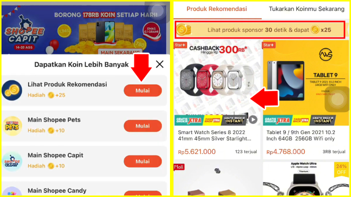 lihat produk rekomendasi selamat 30 detik