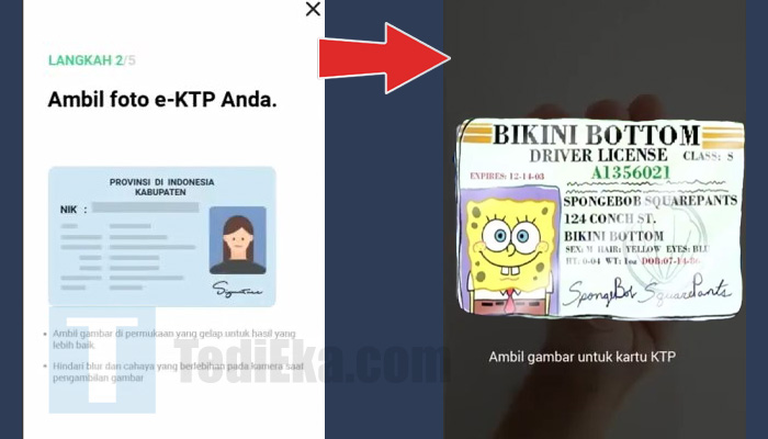 line bank ambil foto eKTP anda