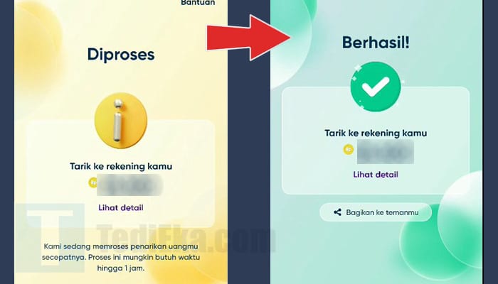 nanovest tarik uang diproses - tarik uang berhasil