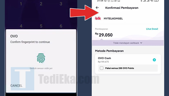 ovo login - konfirmasi pembayaran my telkomsel