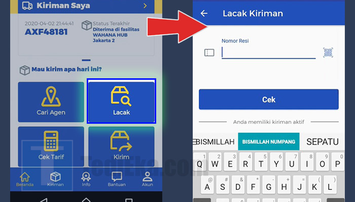 sahabat wahana lacak - masukkan nomor resi