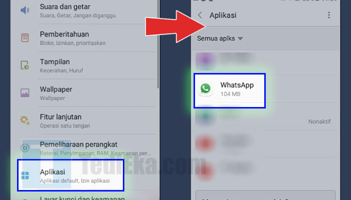 setelan hp aplikasi - whatsapp