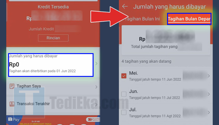 shopee paylater jumlah yang harus dibayar - tagihan bulan depan