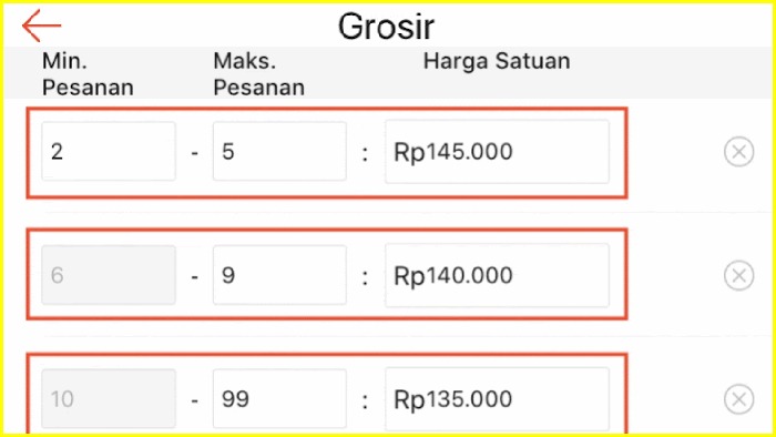 variasi harga grosir bertingkat